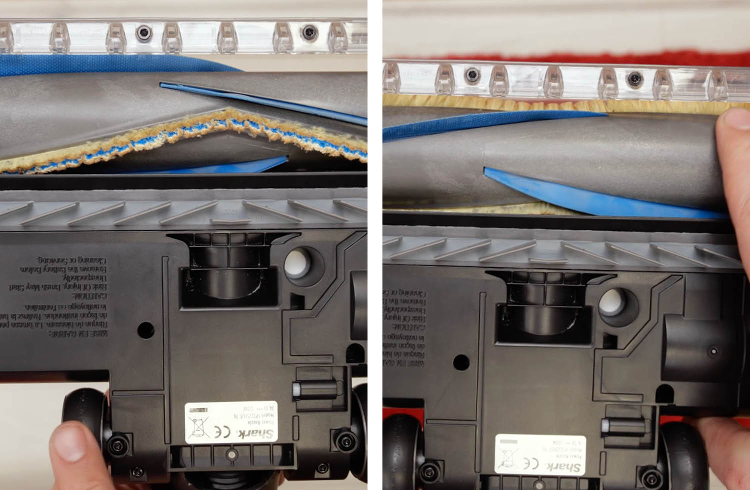 Reinigungsergebnis bei Haaren