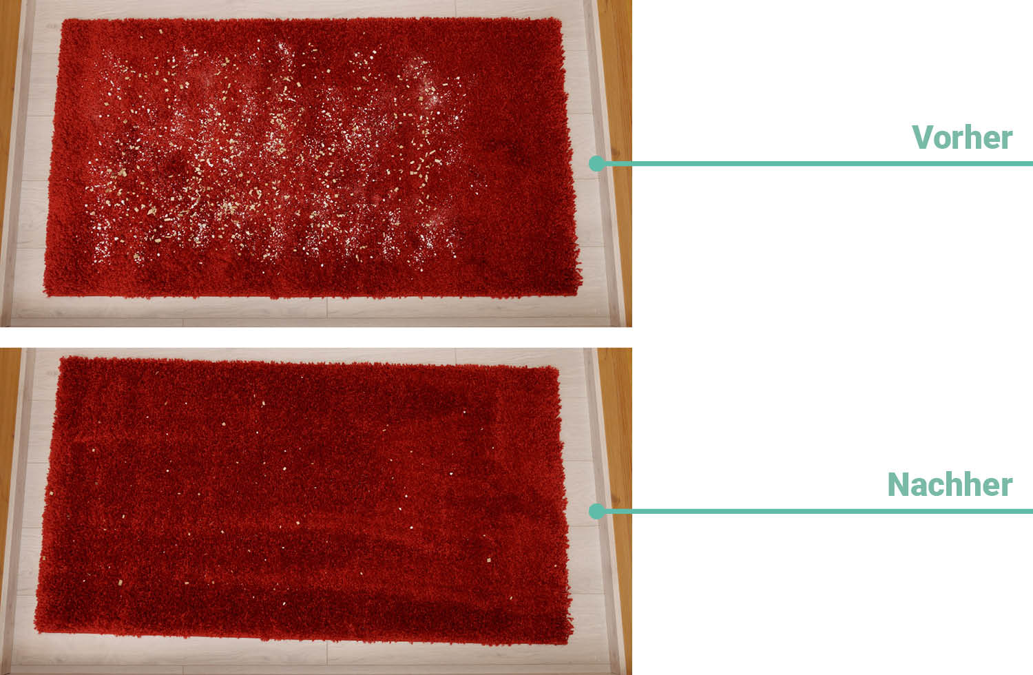 Reinigungsleistung Shark Freestyle Max Teppichboden