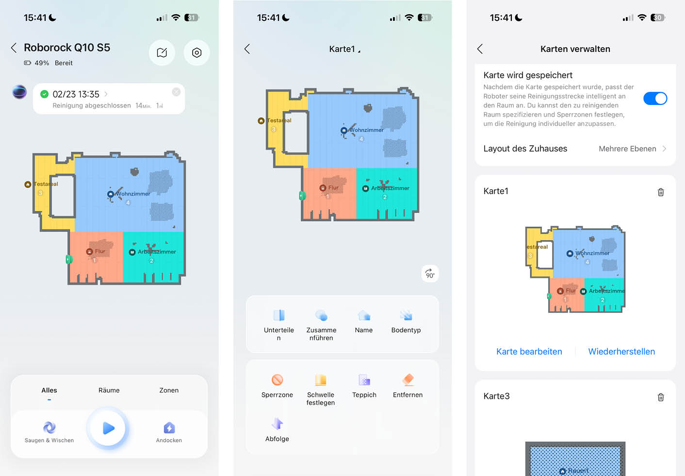 Roborock Q10 S5 App Karte