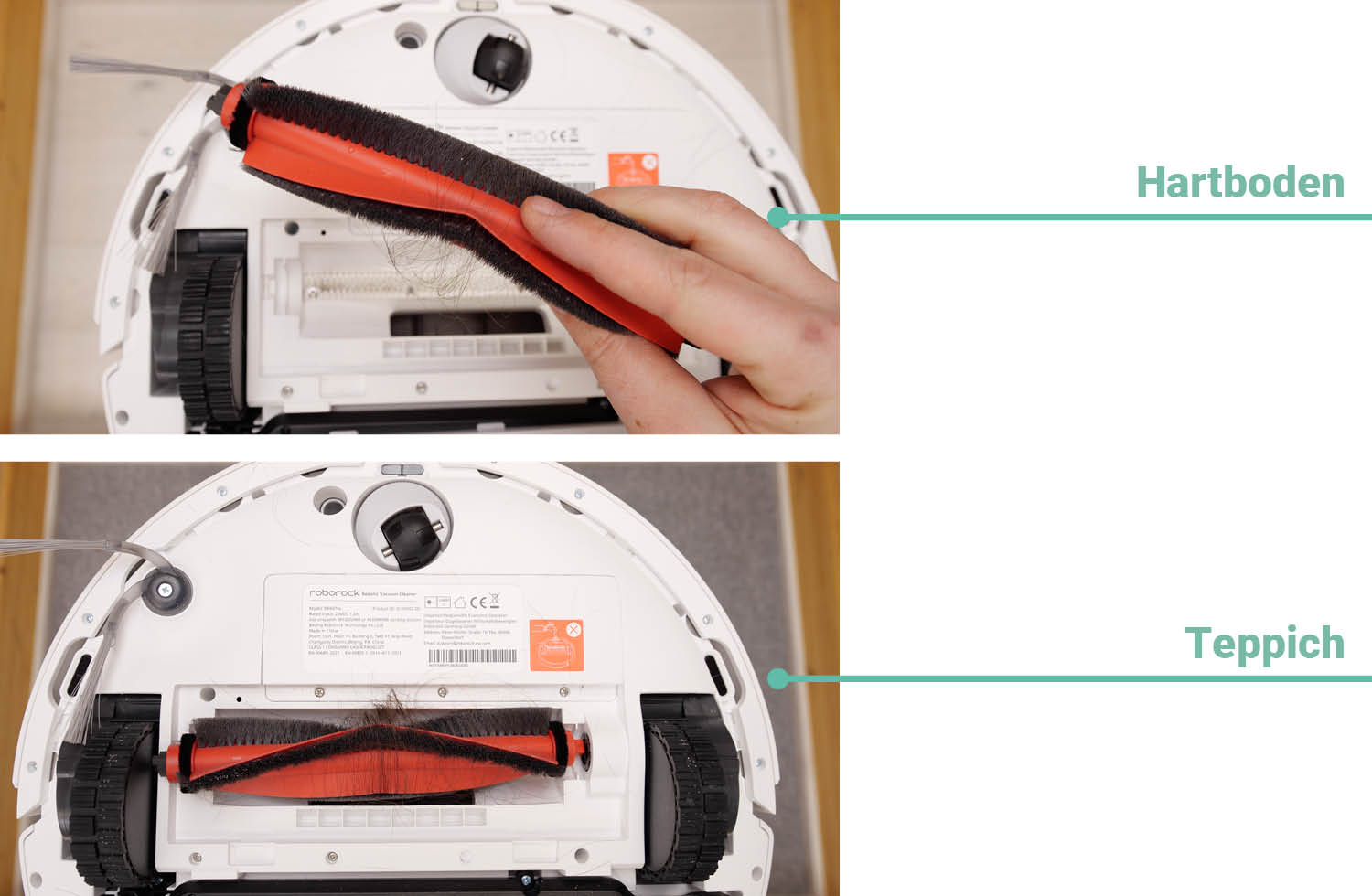 Roborock Q10 S5 Saugen Haare nachher