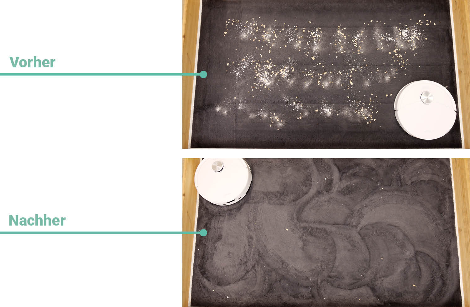 Roborock Q10 S5 Saugen Teppich hoch