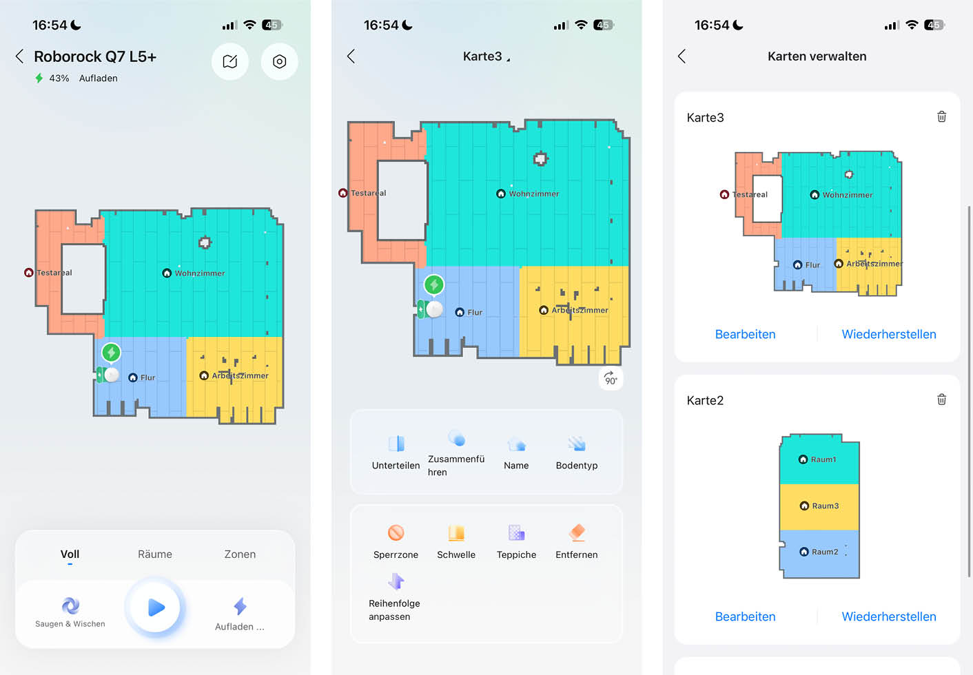 Roborock Q7 L5+ App Karte