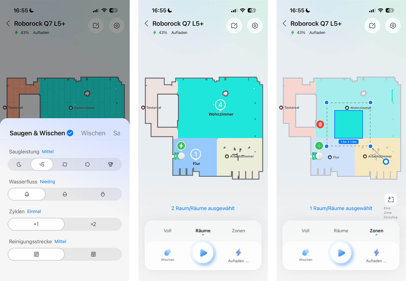 Roborock Q7 L5+ App Reinigung