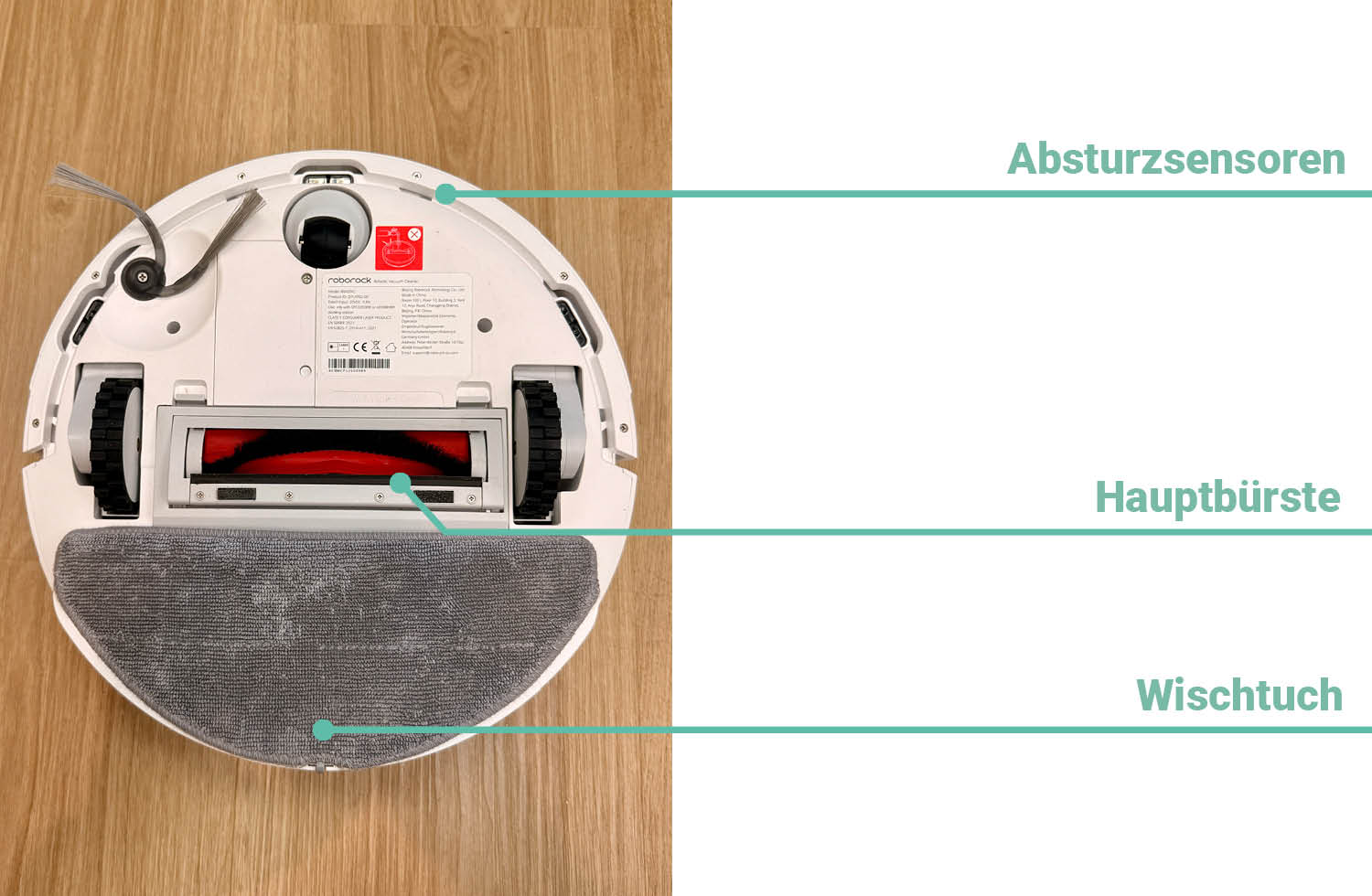 Roborock Q7 L5+ Design Unterseite