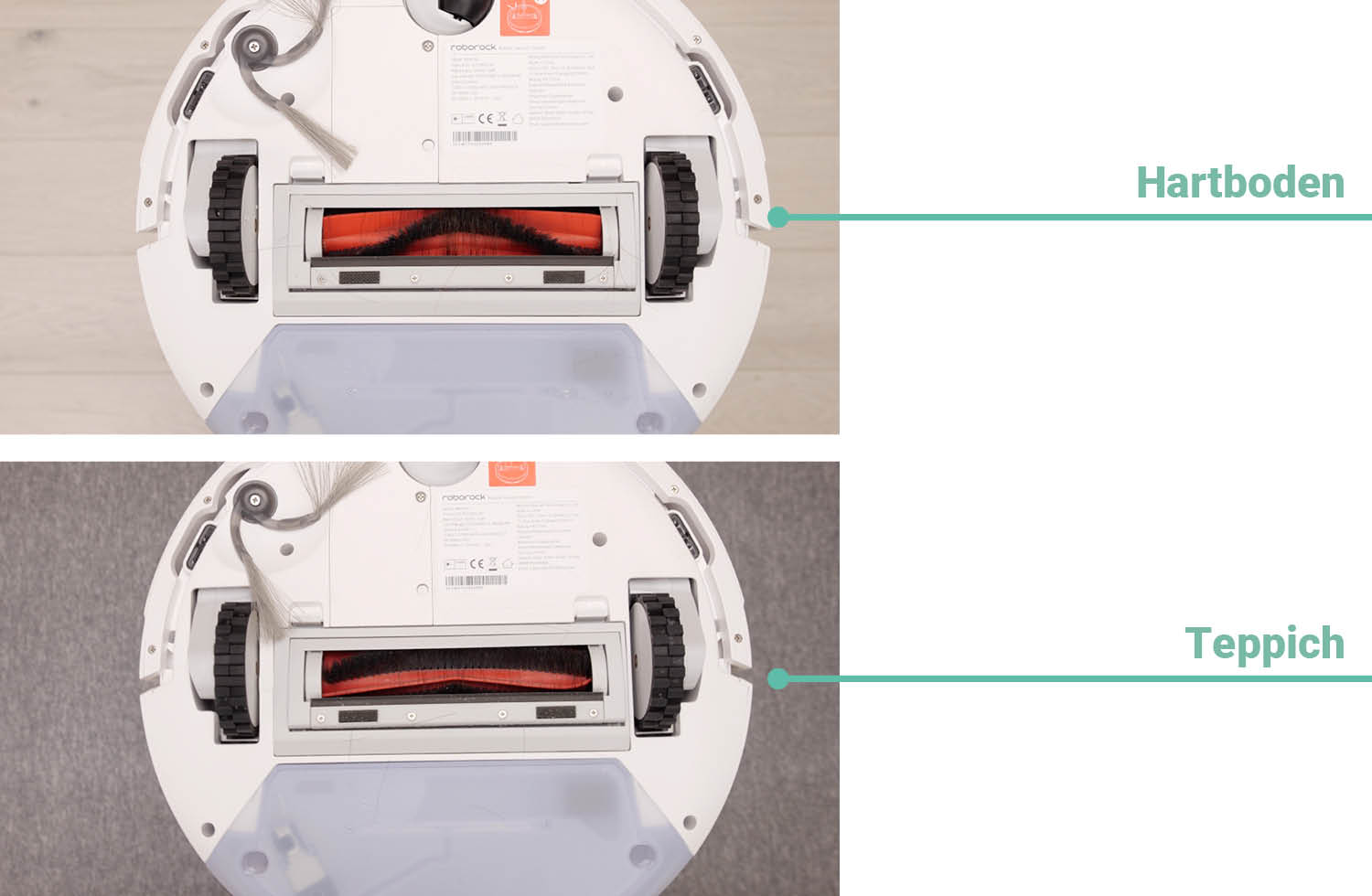 Roborock Q7 L5+ Saugen Haare nachher