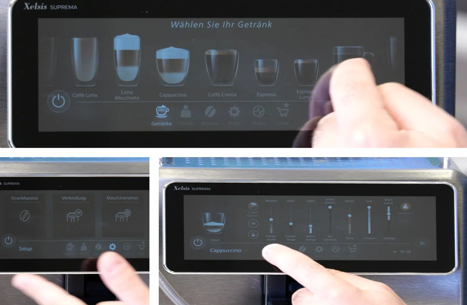 Saeco Xelsis Suprema - Bedienung über das Display