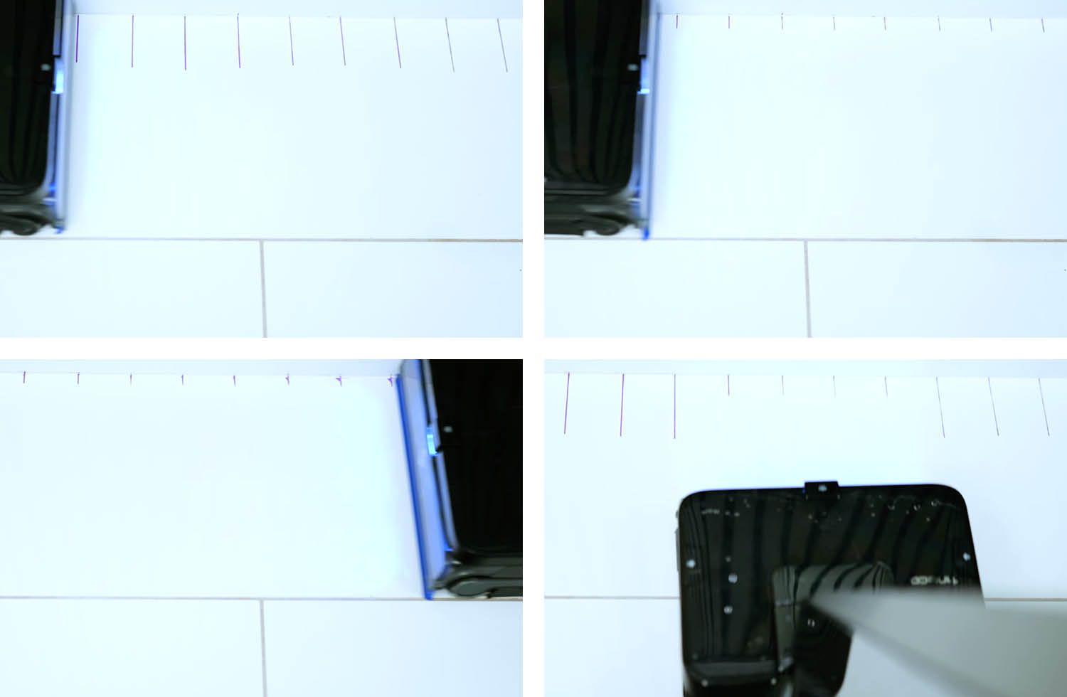 Die Reinigungsleistung des Tineco Floor One S9 Scientist an Kanten Kreidestift