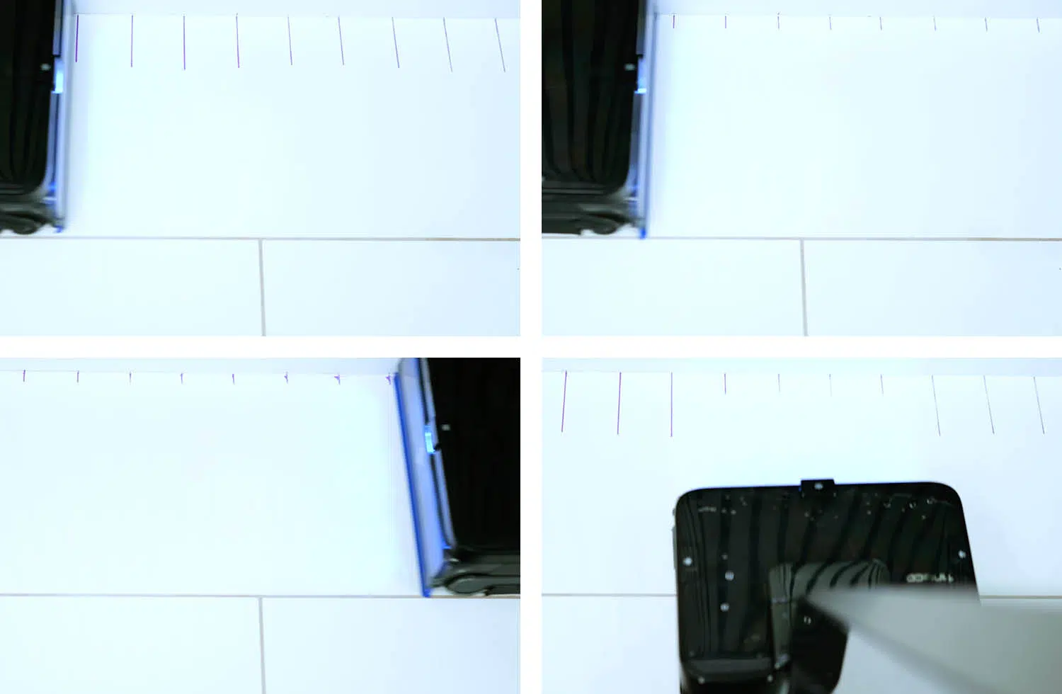 Die Reinigungsleistung des Tineco Floor One S9 Scientist an Kanten Kreidestift