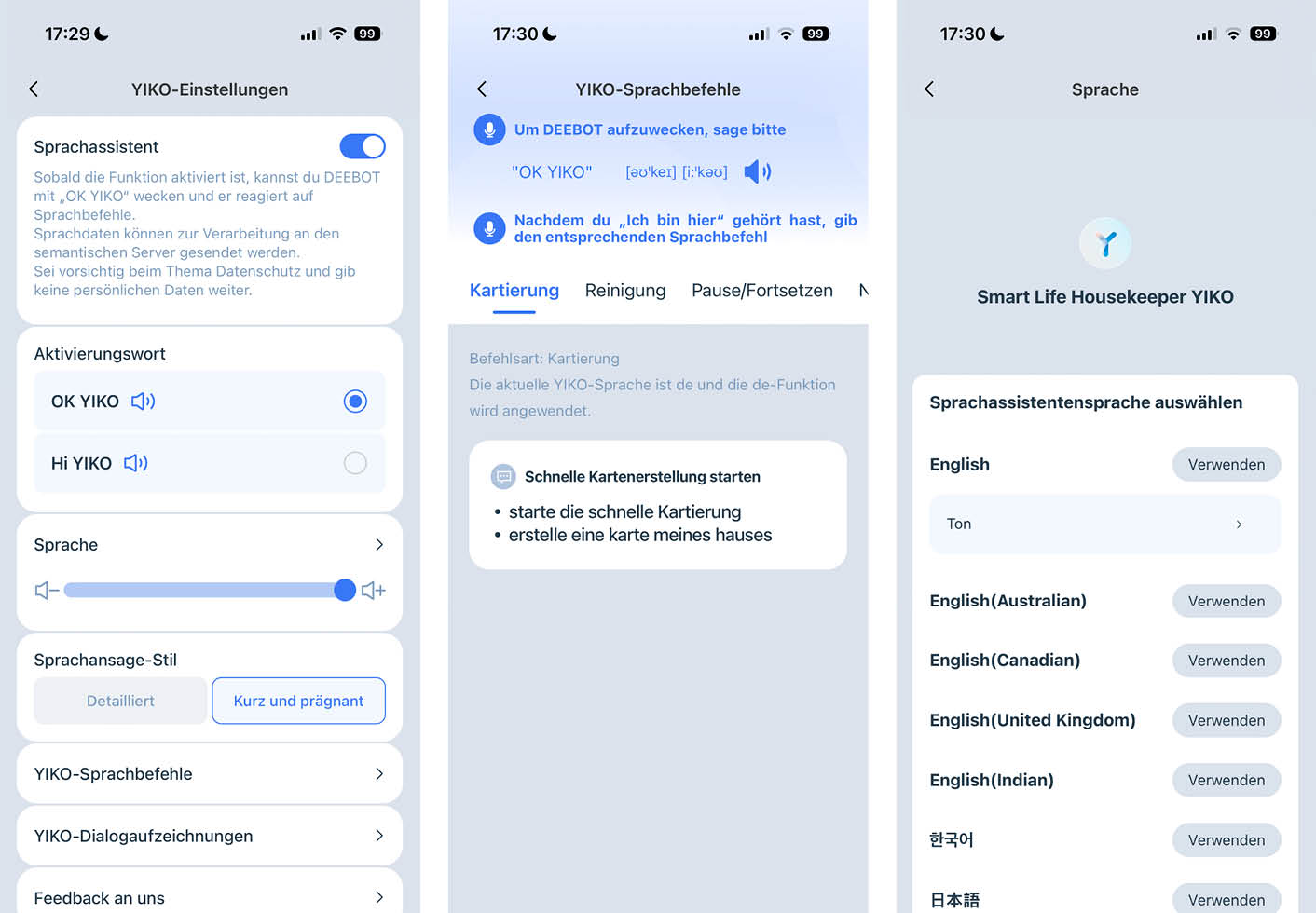 ECOVACS DEEBOT T90 PRO OMNI App YIKO