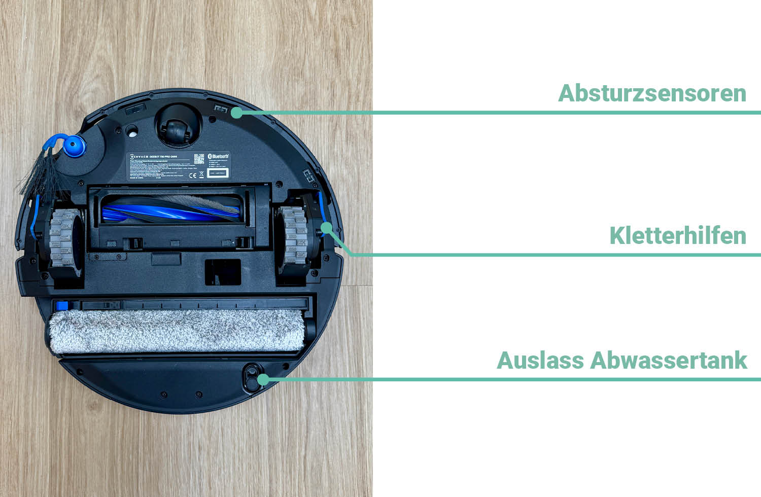 ECOVACS DEEBOT T90 PRO OMNI Design Unterseite