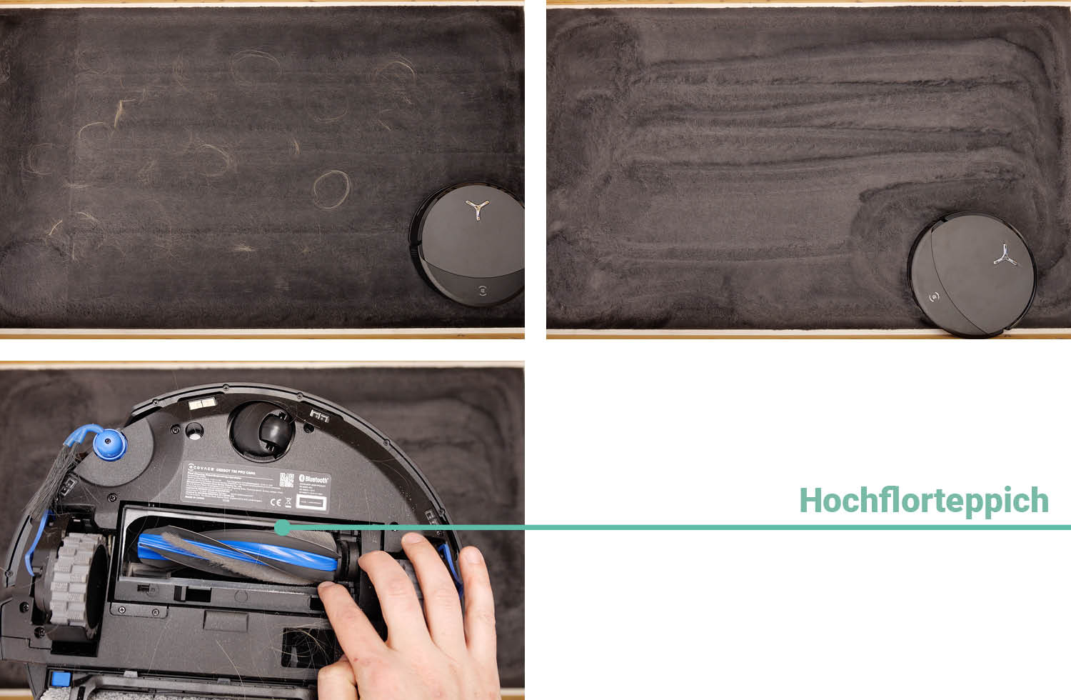 ECOVACS DEEBOT T90 PRO OMNI Saugen Haare Hochflor