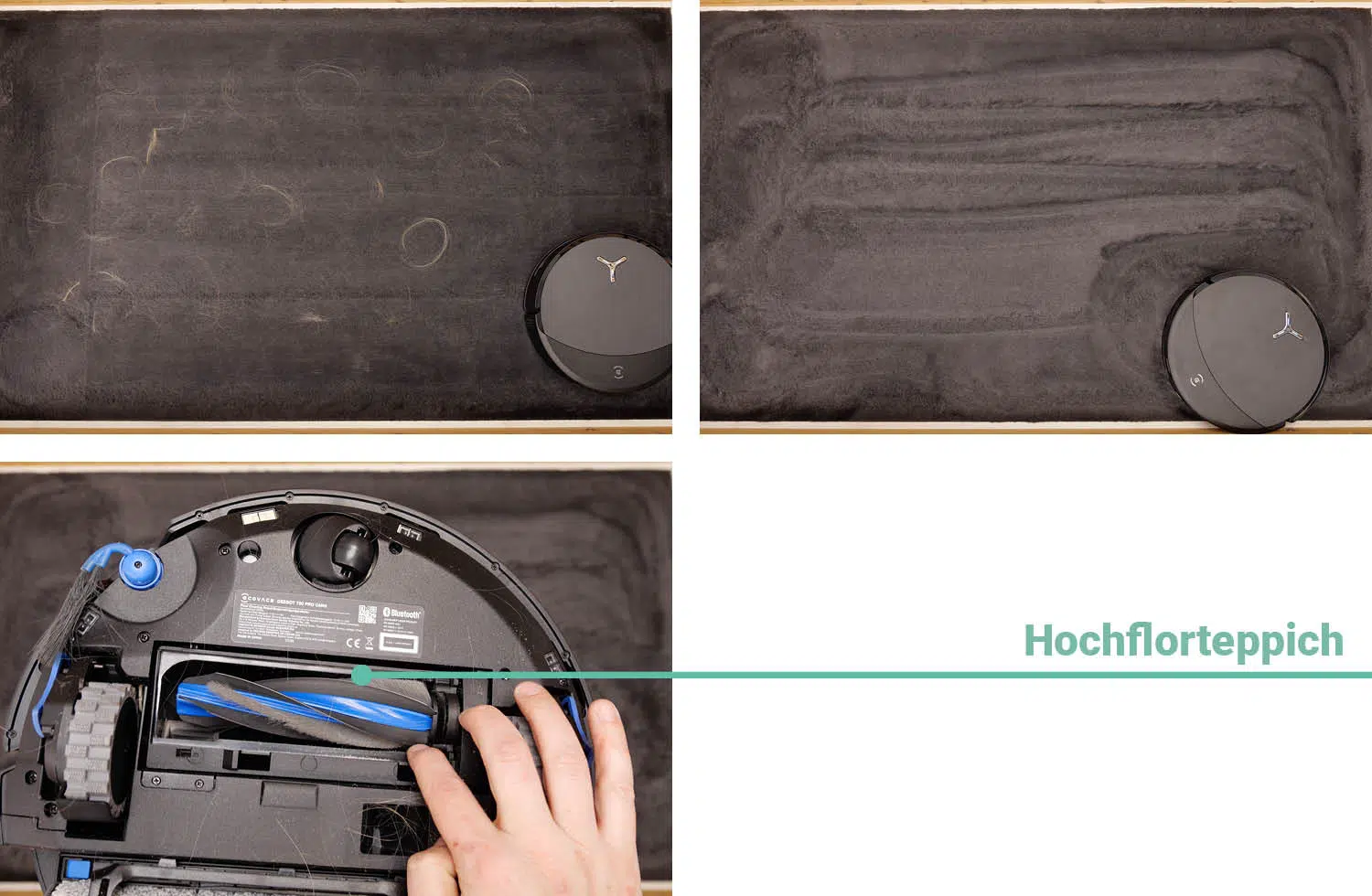 ECOVACS DEEBOT T90 PRO OMNI Saugen Haare Hochflor
