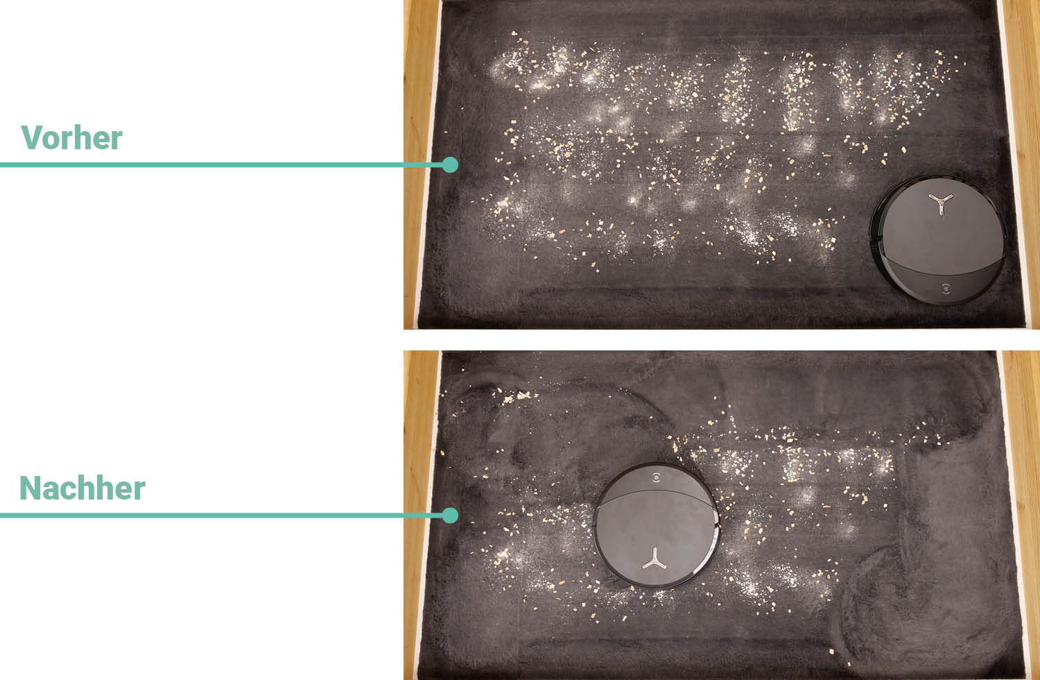 ECOVACS DEEBOT T90 PRO OMNI Saugen Teppich hoch