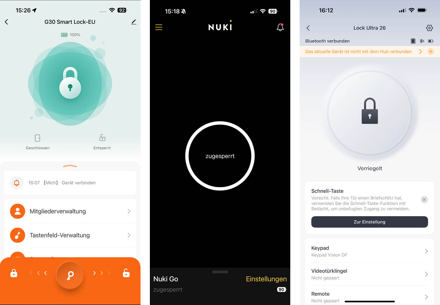 Smart Lock per App steuern