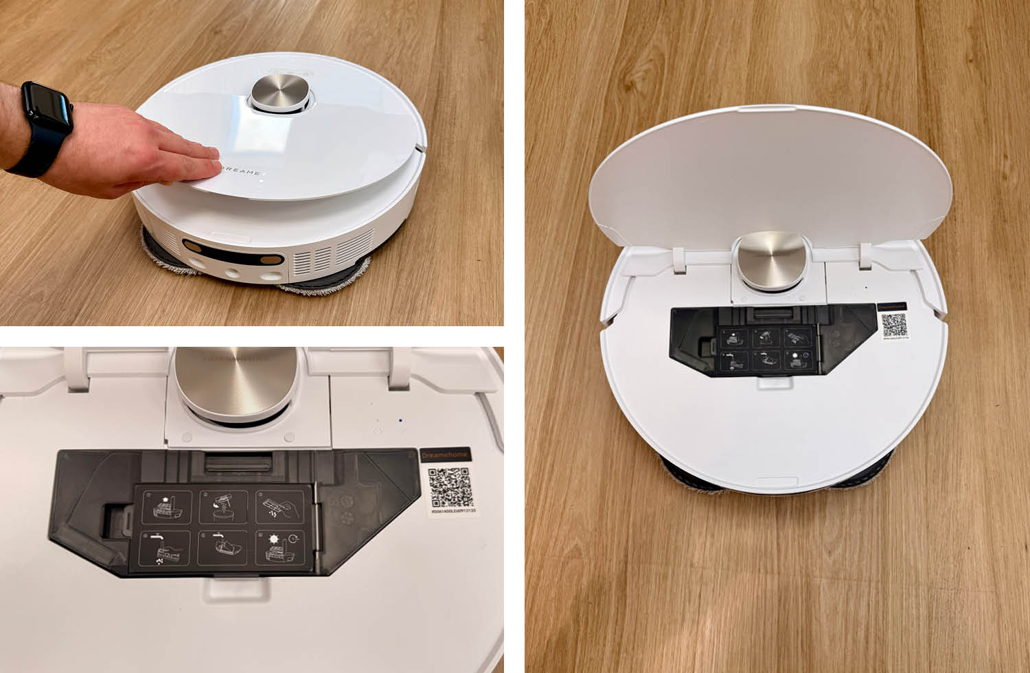 Dreame L50 Ultra AE Design Oberseite unter der Haube