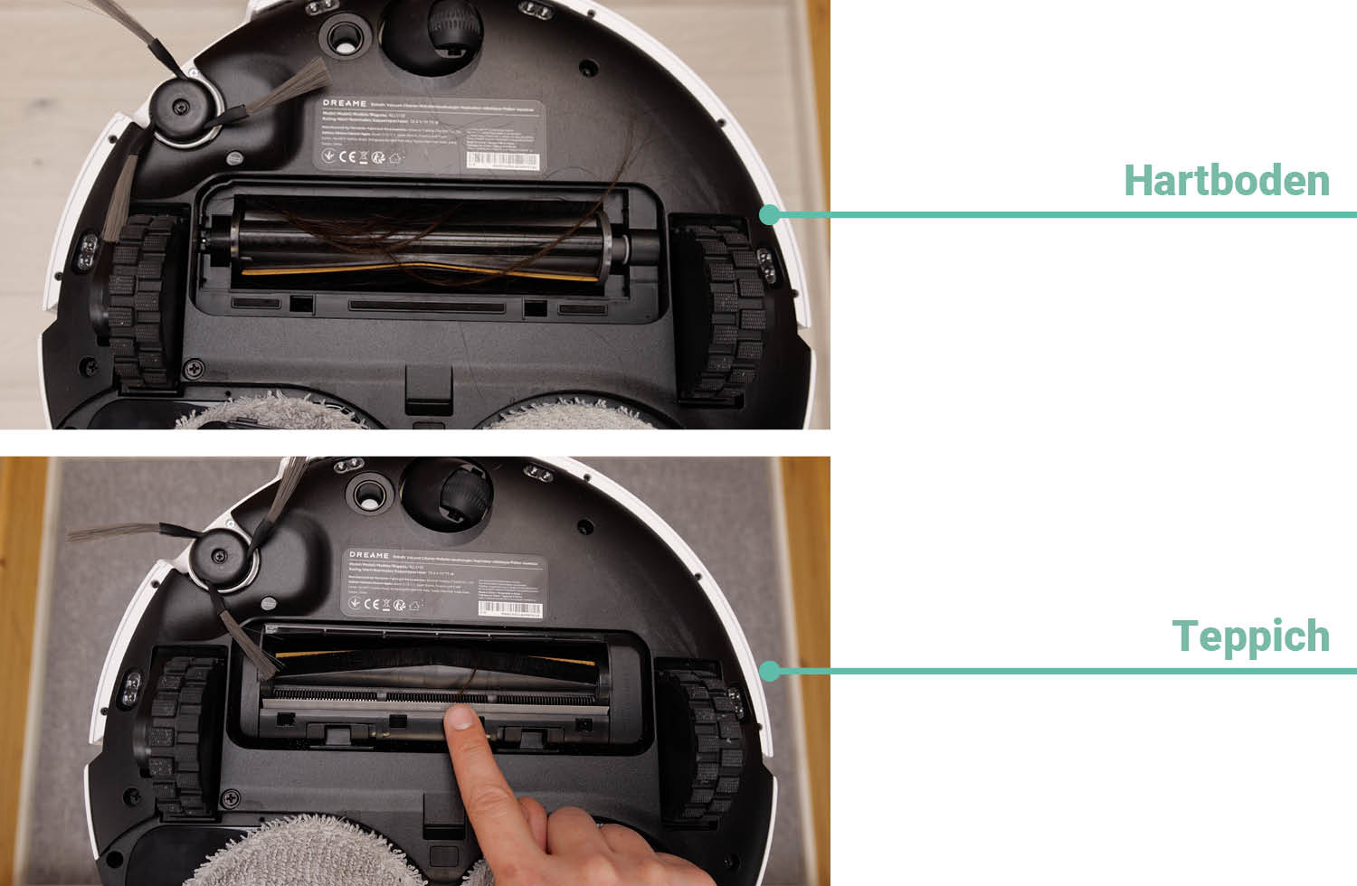 Dreame L50 Ultra AE Saugen Haare nachher