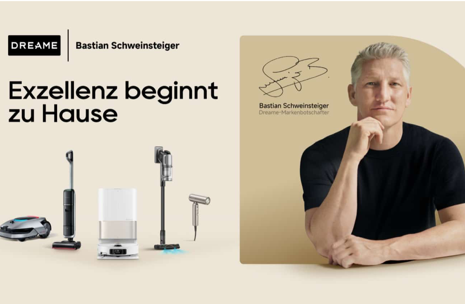 Dreame Markenbotschafter Bastain Schweinsteiger