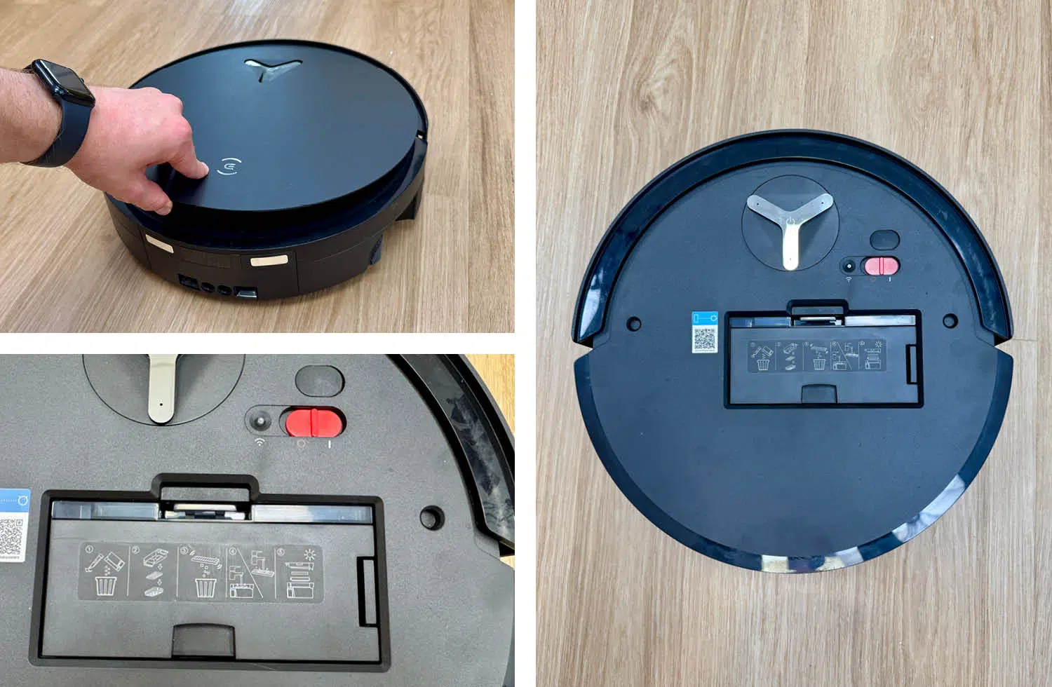 ECOVACS DEEBOT X12 OmniCyclone Design Oberseite unter der Haube