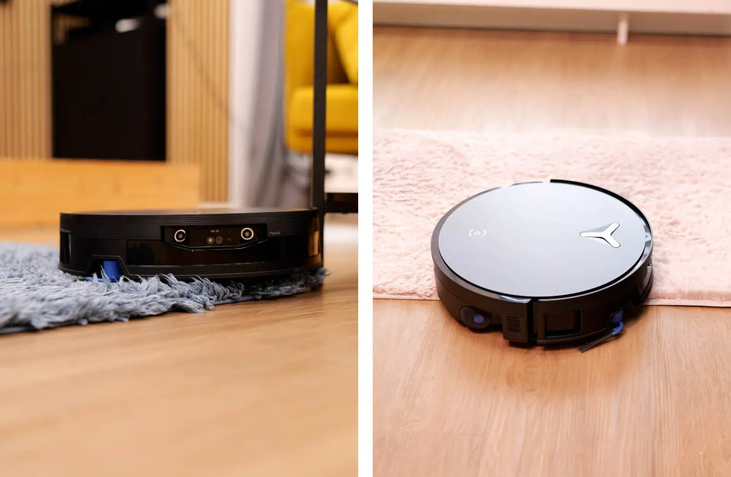 ECOVACS DEEBOT X12 OmniCyclone Navigation Praxis teppiche blau rosa