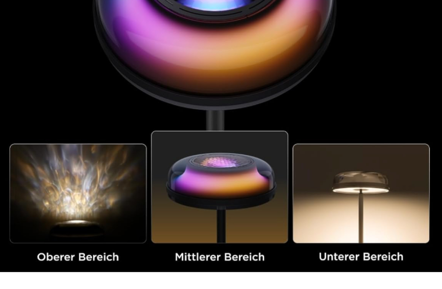 Govee bringt die smarte Deckenfluter-Stehlampe Nebula auf den Markt. Die RGBICWW-Leuchte in Schwarz oder Weiß bietet getrennte Lichtzonen und App-Steuerung.