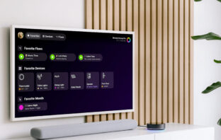 Homey startet auf Android TV und webOS. Die App steuert Geräte, Flows und Moods direkt über den Fernseher.