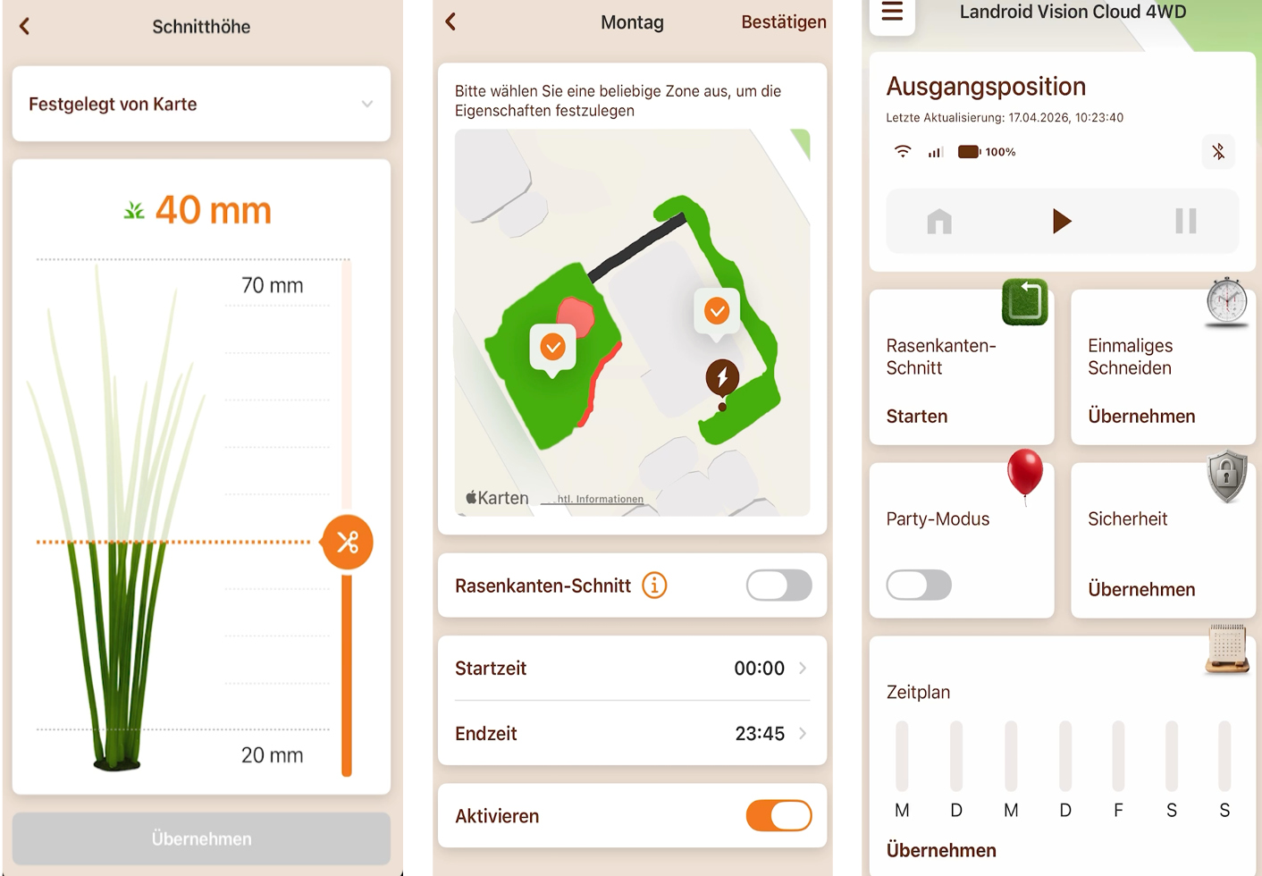 WORX Landroid Vision Cloud 4WD WR341E - App