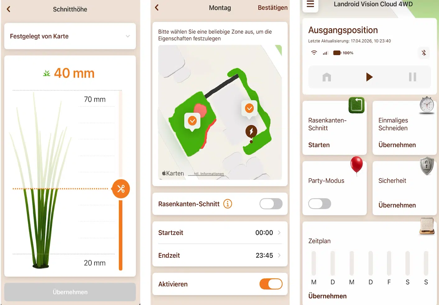 WORX Landroid Vision Cloud 4WD WR344E - App