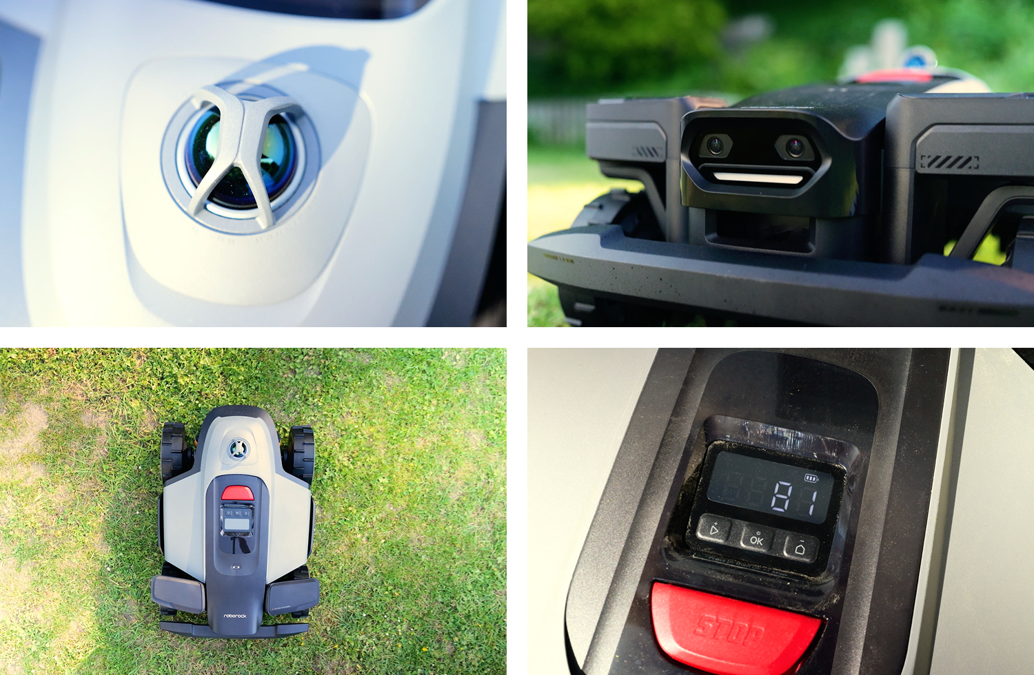 Das Design des Roborock RockMow Z120 AWD LiDAR | Front und Oberseite