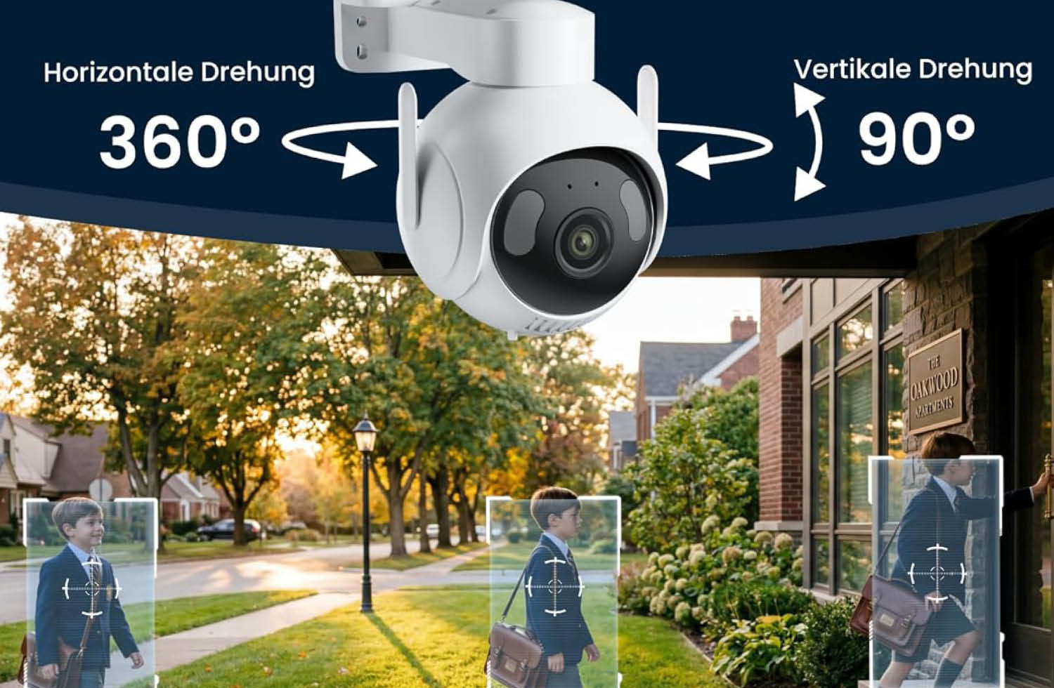 Die SwitchBot Outdoor Pan:Tilt Cam 3K ist sehr schwenkbar