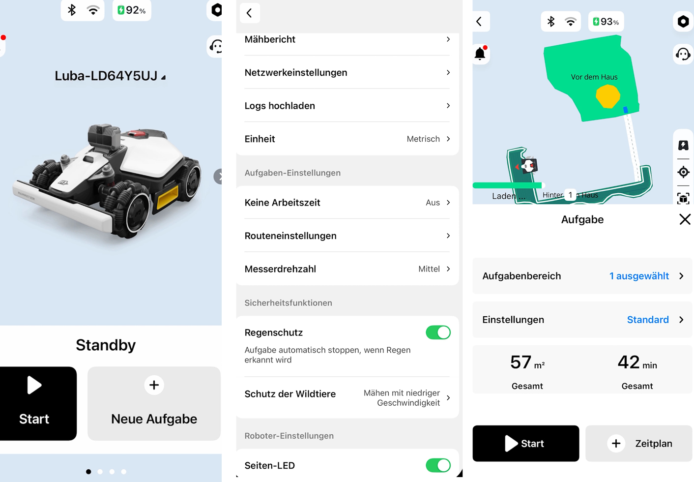 LUBA mini AWD LiDAR | App