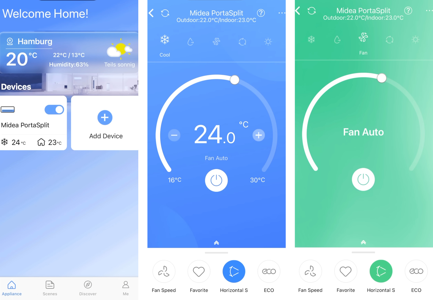 Midea PortaSplit | App