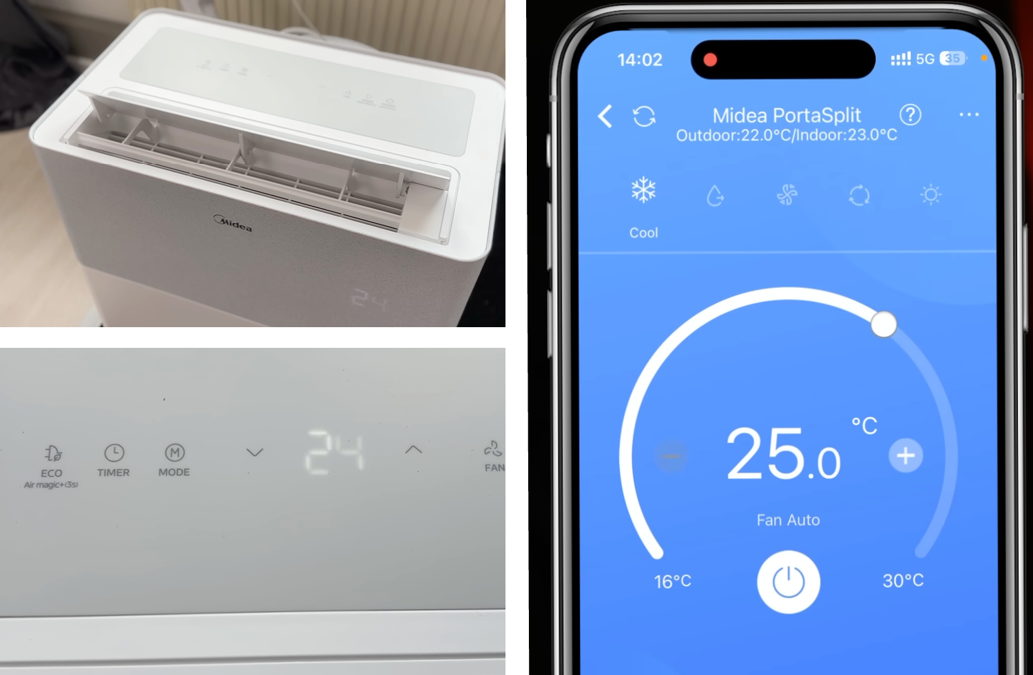 Midea PortaSplit | Modi & Funktionen