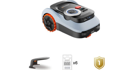 Besonders spannend ist das Navimow i210 LiDAR Pro Rundum-sorglos-Paket. Im Paket sind neben dem Mähroboter auch die Garage M, ein 6er-Pack Klingen und 1 Jahr erweiterte Garantie enthalten.