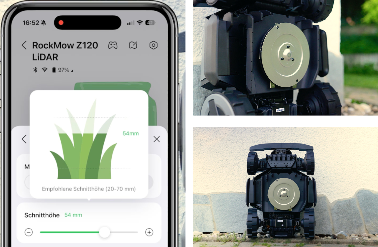 Roborock RockMow Z120 AWD LiDAR | Unterseite