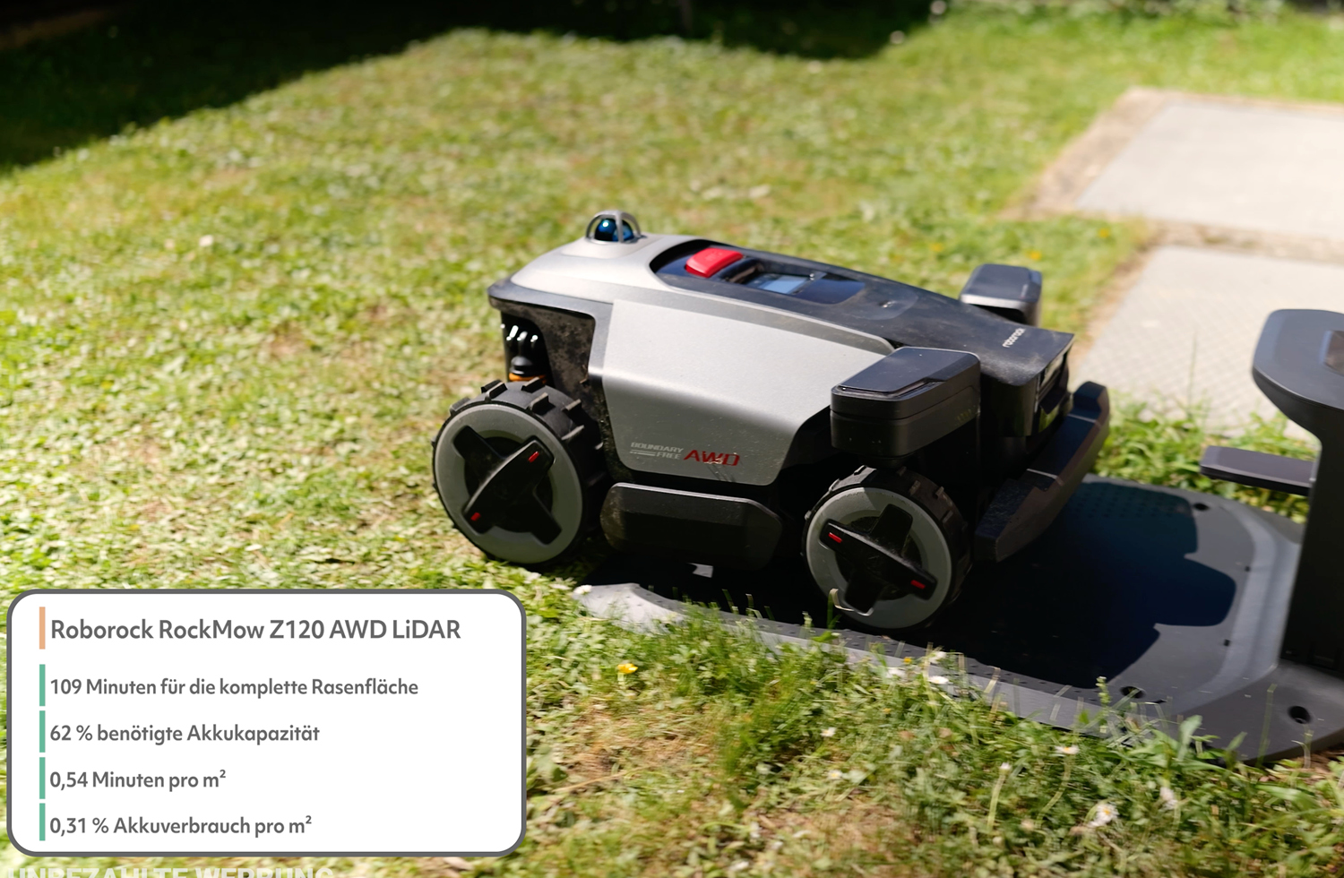 Roborock RockMow Z120 | Akkuverbrauch