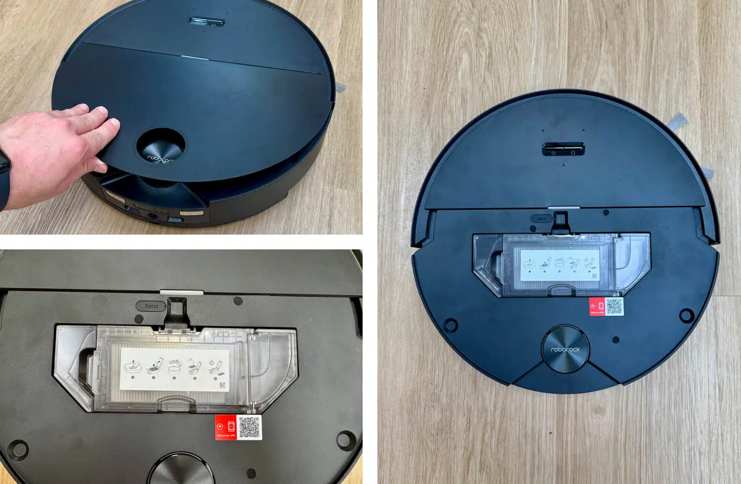 Roborock Saros 20 Sonic Design Oberseite unter der Haube