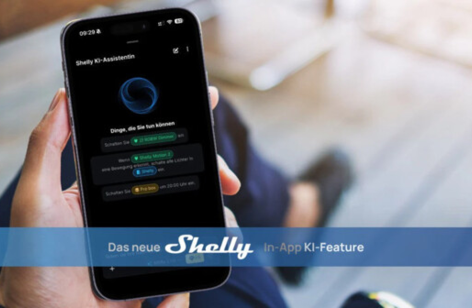 Shelly bringt SoFi und MitRa in die Smart Control App. Die KI-Assistenten steuern Geräte und schlagen Automationen vor.