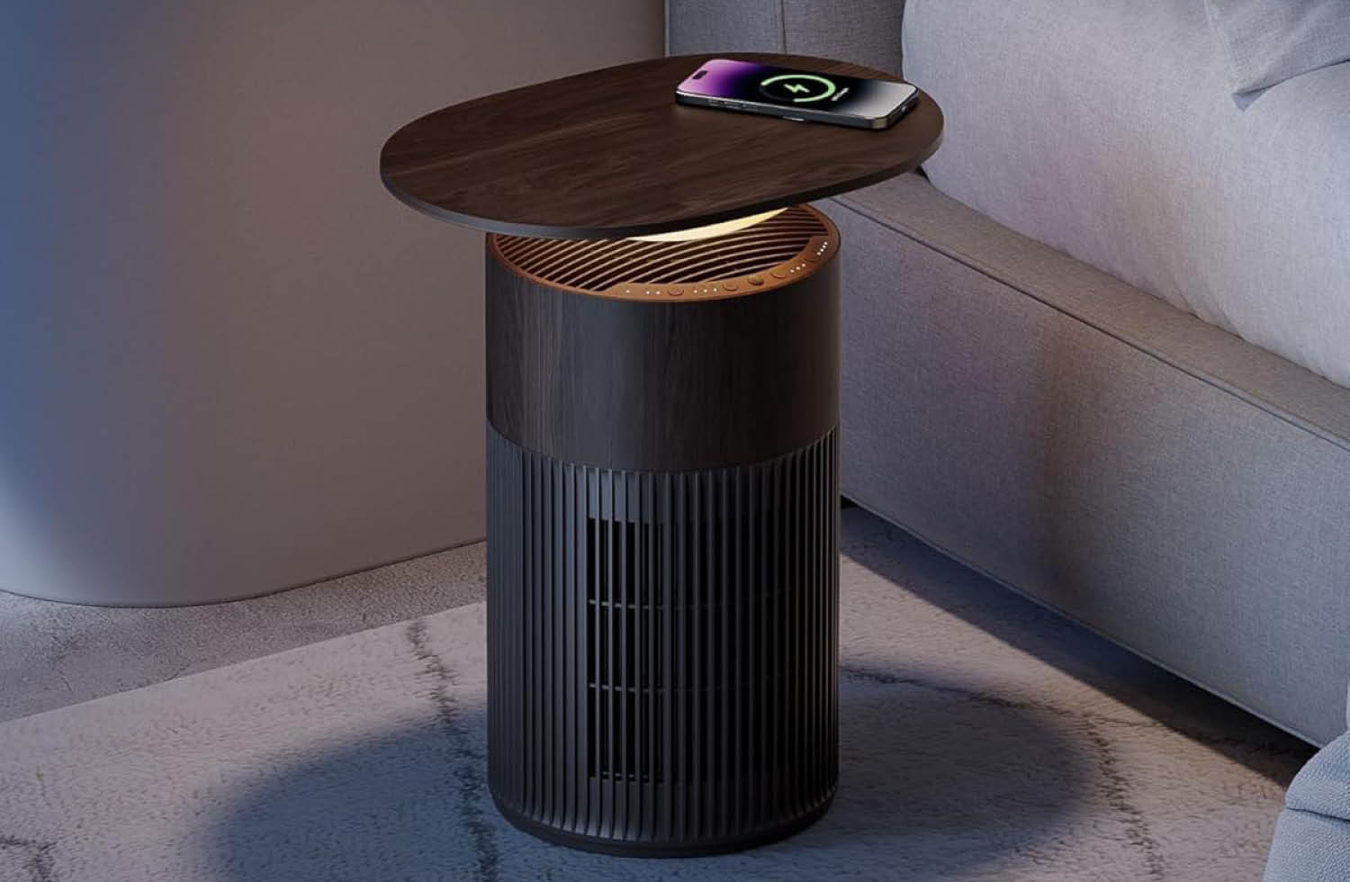 SwitchBot Air Purifier Tabel Walnuss Luftreiniger Bild