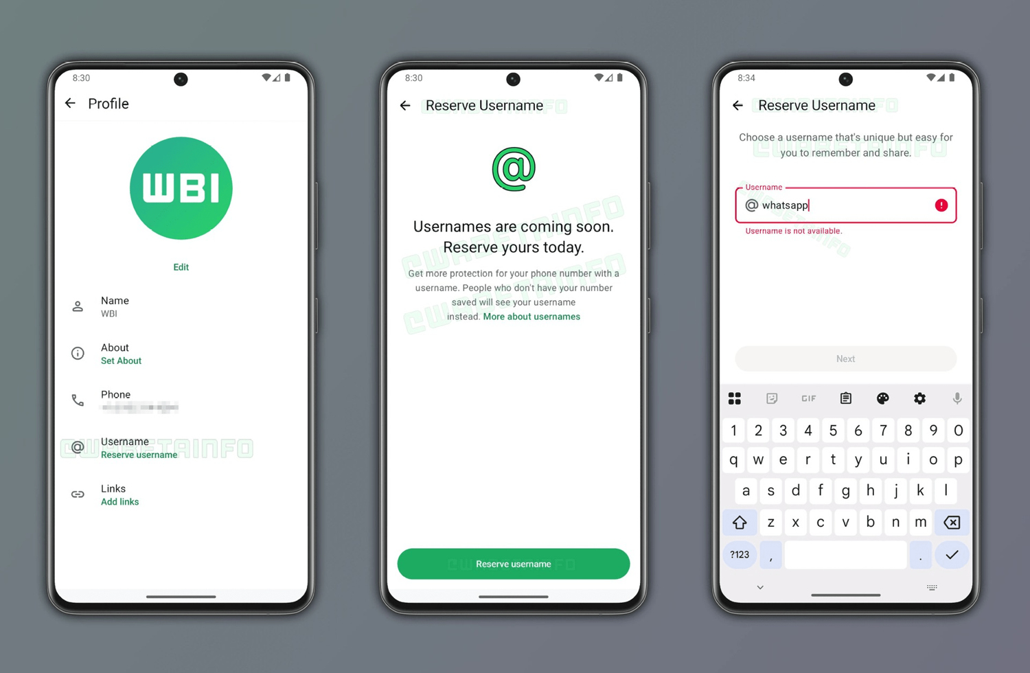 WhatsApp startet die Reservierung von Benutzernamen. Die Funktion soll später die Telefonnummer bei neuen Kontakten verbergen.