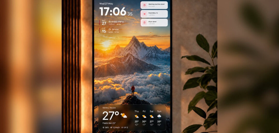 Magic Frame macht alte Tablets und Monitore zum lokalen Home-Assistant-Dashboard mit Fotorahmen-Funktion.