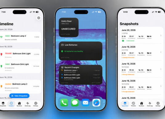HomeSnap überwacht Apple Home und protokolliert Änderungen