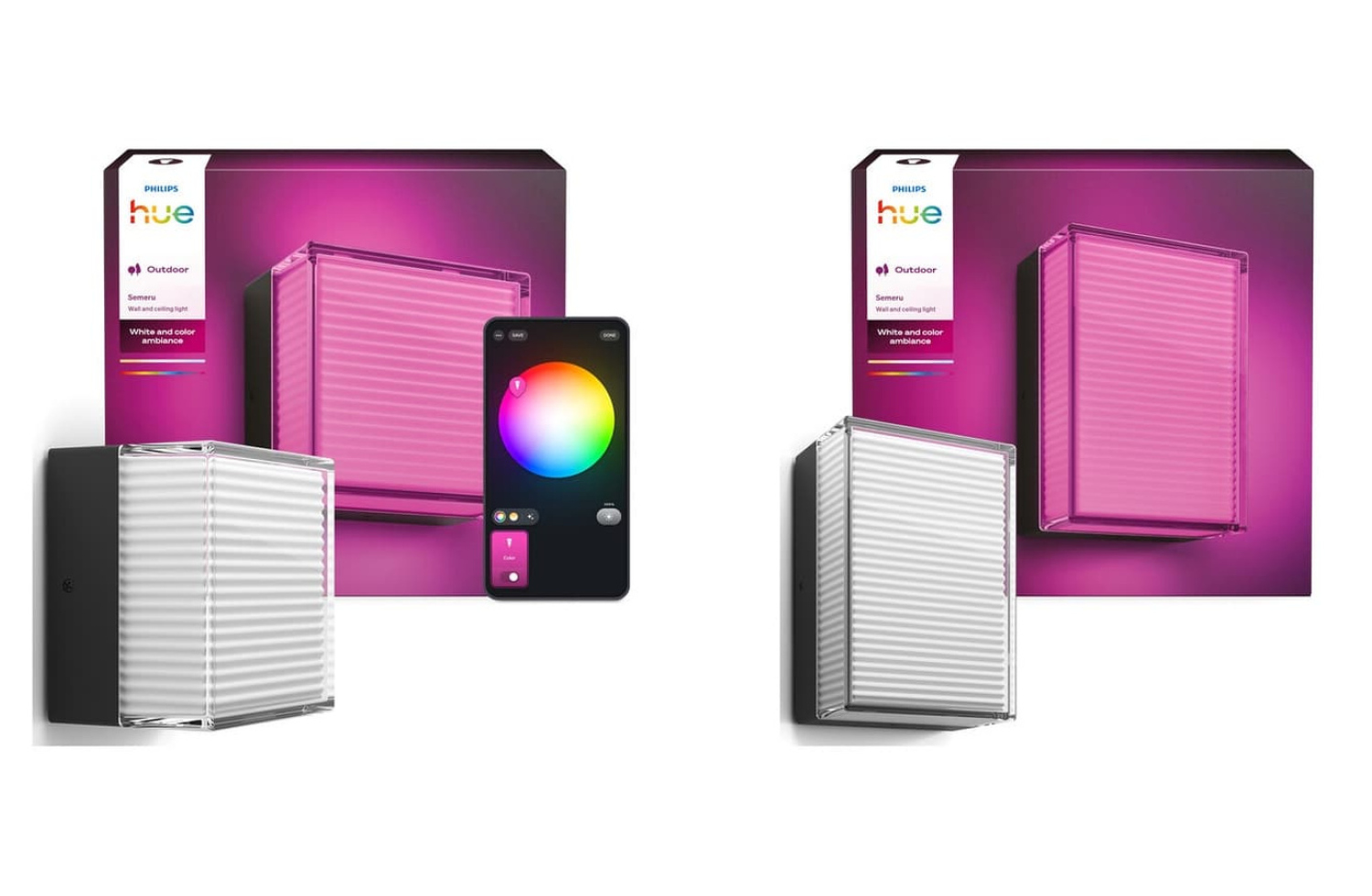 Philips Hue Semeru: Zwei neue Outdoor-Wandleuchten in Planung, günstiger als die Turaco. Preise, Ausstattung und offene Fragen.