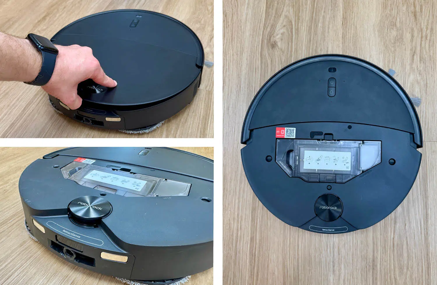 Roborock Qrevo Edge 2X Design Oberseite unter der Haube