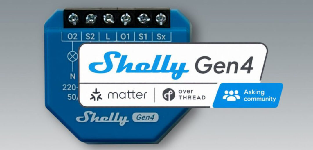 Shelly prüft in einer Community-Umfrage, ob Gen4-Geräte künftig offiziell Matter over Thread unterstützen sollen. Grund für die Verzögerung ist der begrenzte Flash-Speicher.