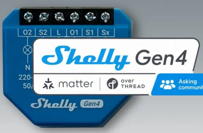 Shelly prüft in einer Community-Umfrage, ob Gen4-Geräte künftig offiziell Matter over Thread unterstützen sollen. Grund für die Verzögerung ist der begrenzte Flash-Speicher.