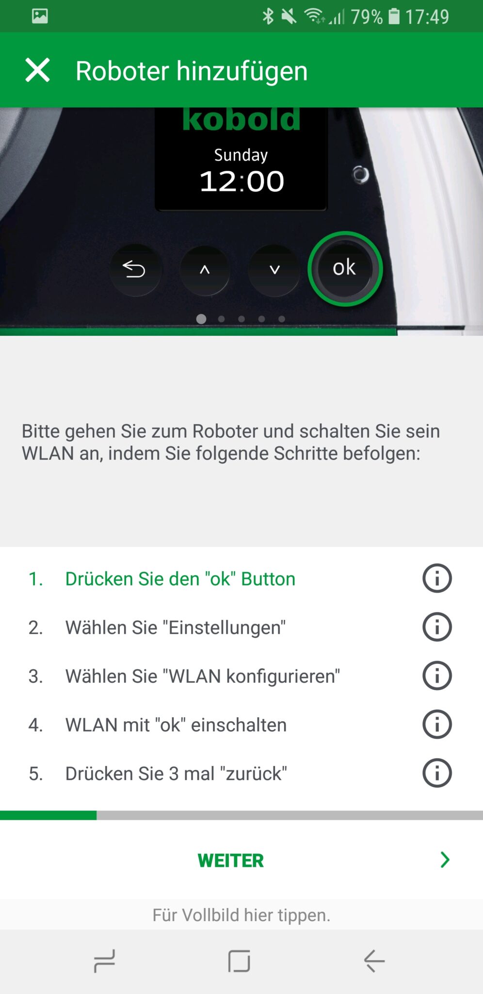 Vorwerk Kobold App Roboter hinzufügen 02
