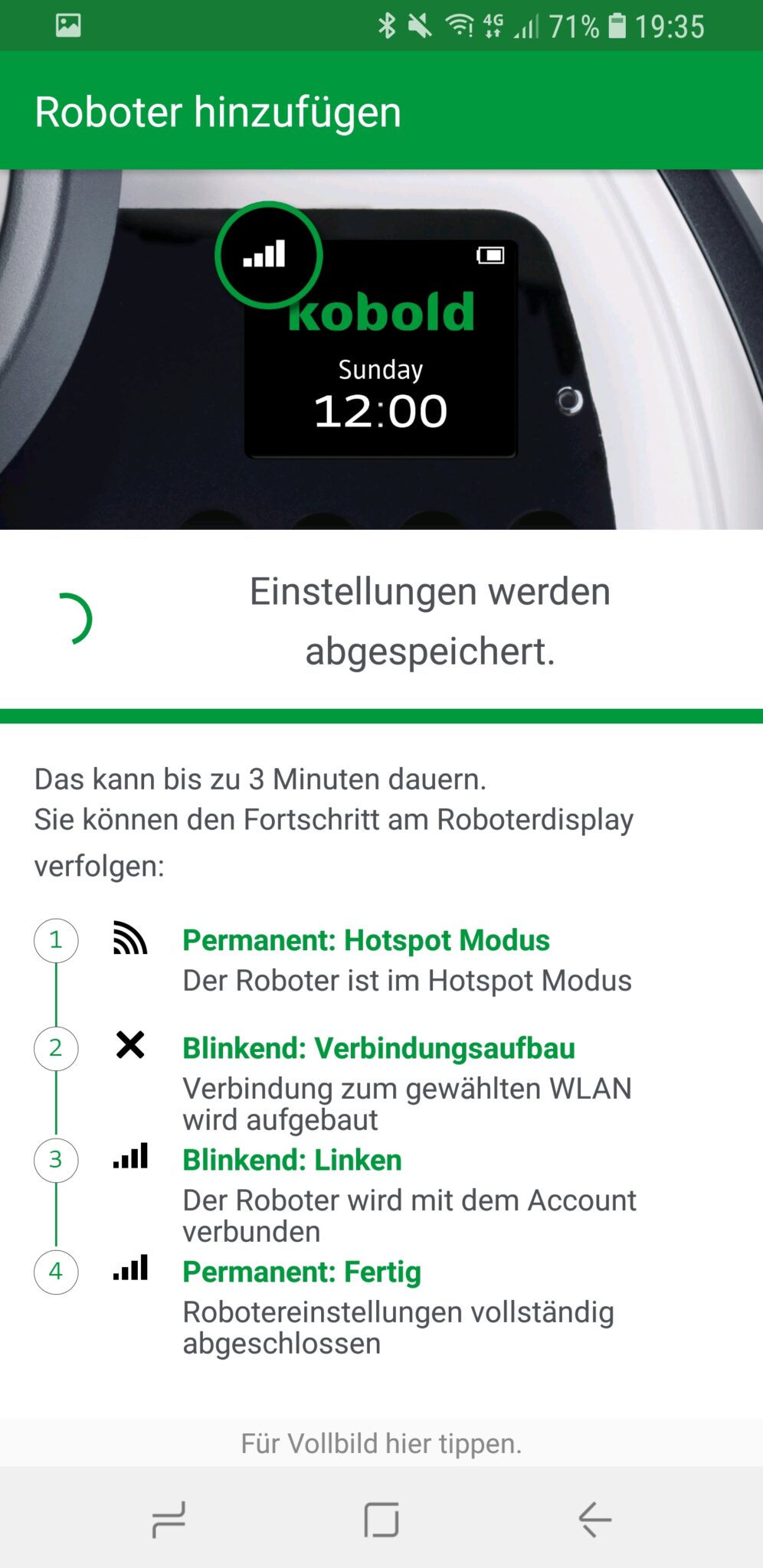 Vorwerk Kobold App Roboter hinzufügen 07