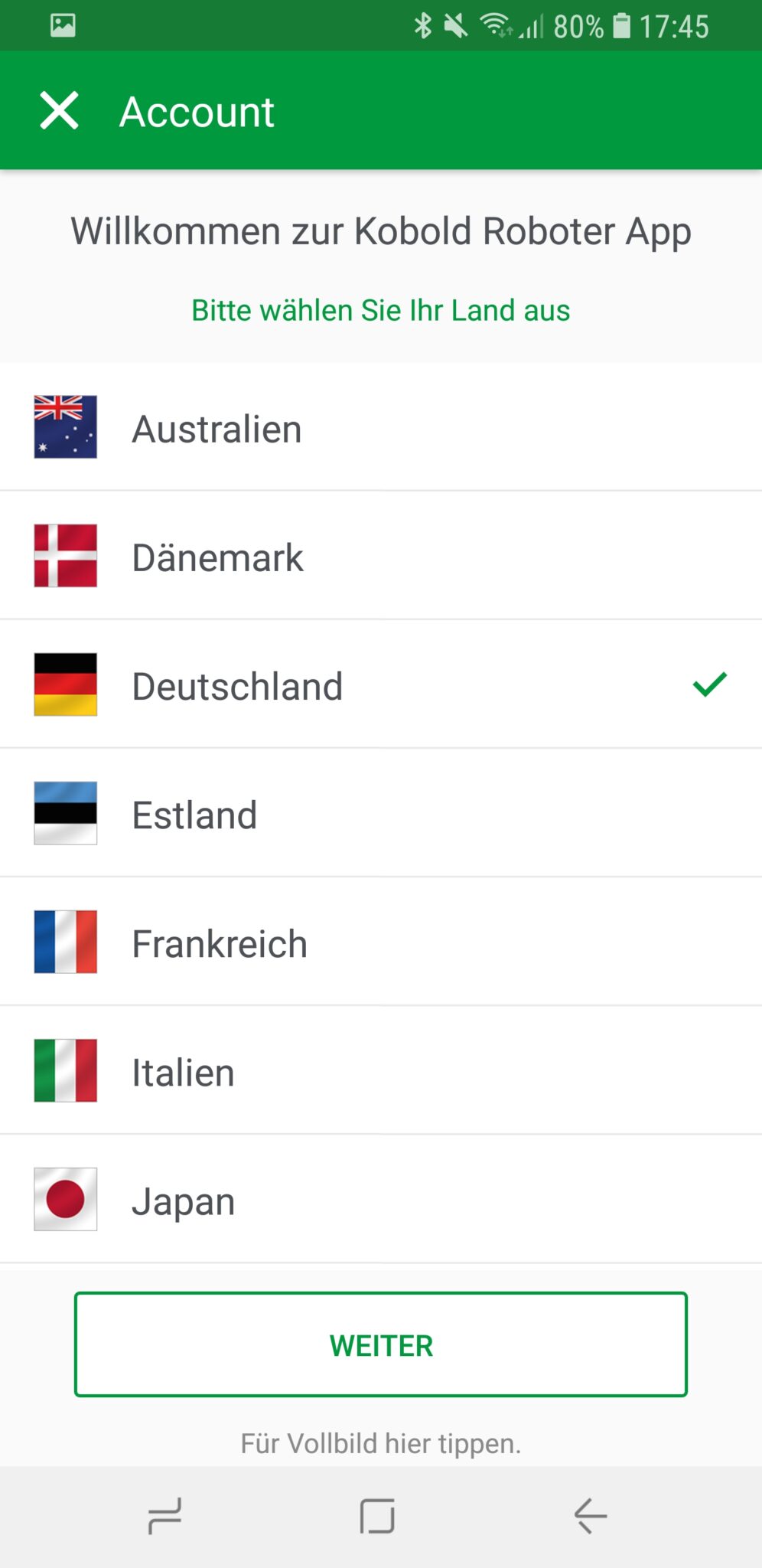 Vorwerk Kobold App installieren und Account einrichten 05