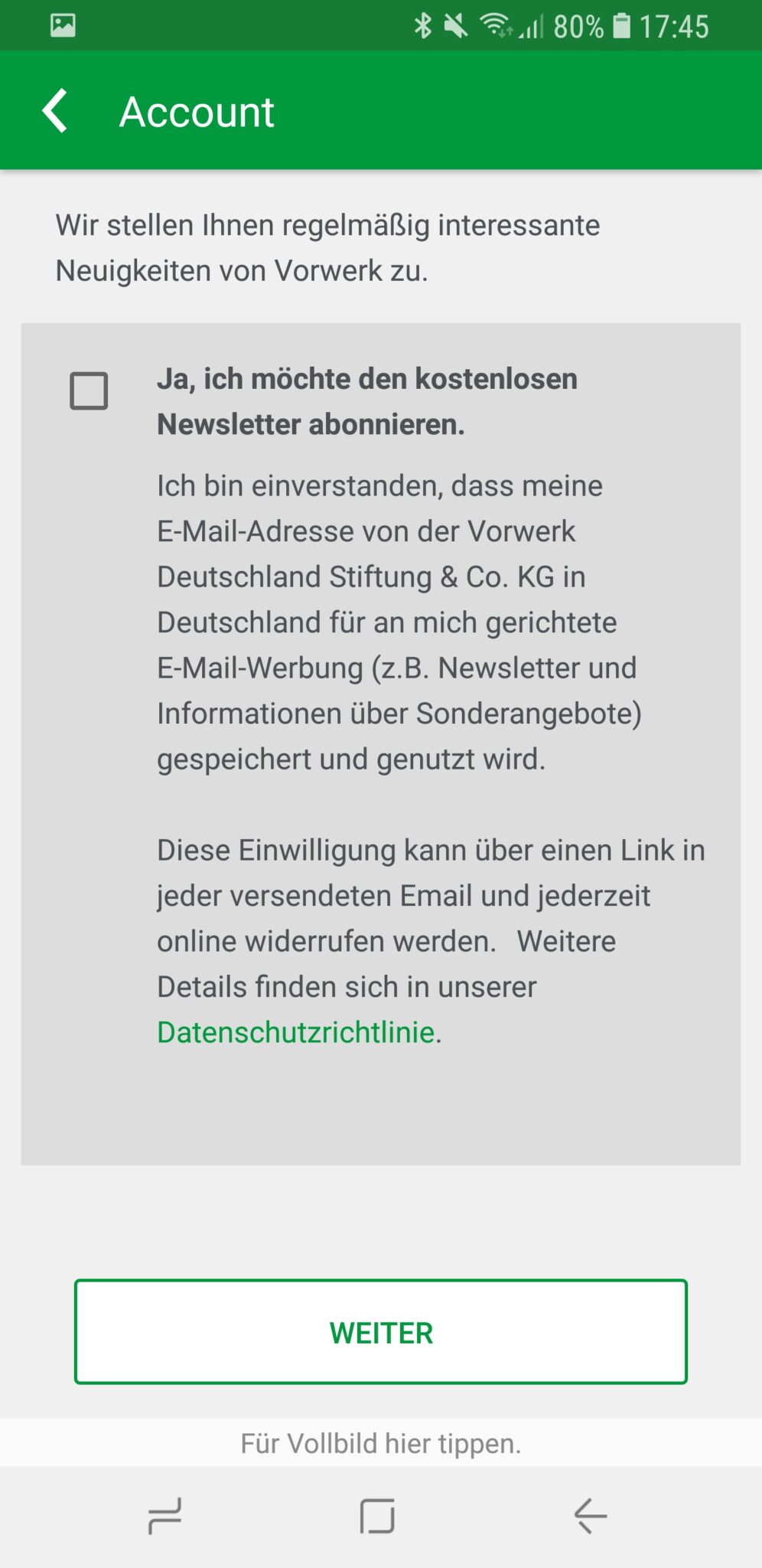Vorwerk Kobold App installieren und Account einrichten 07