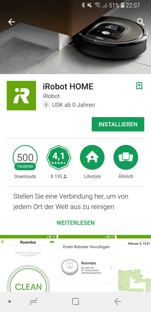 iRobot Roomba 980 App installieren 01